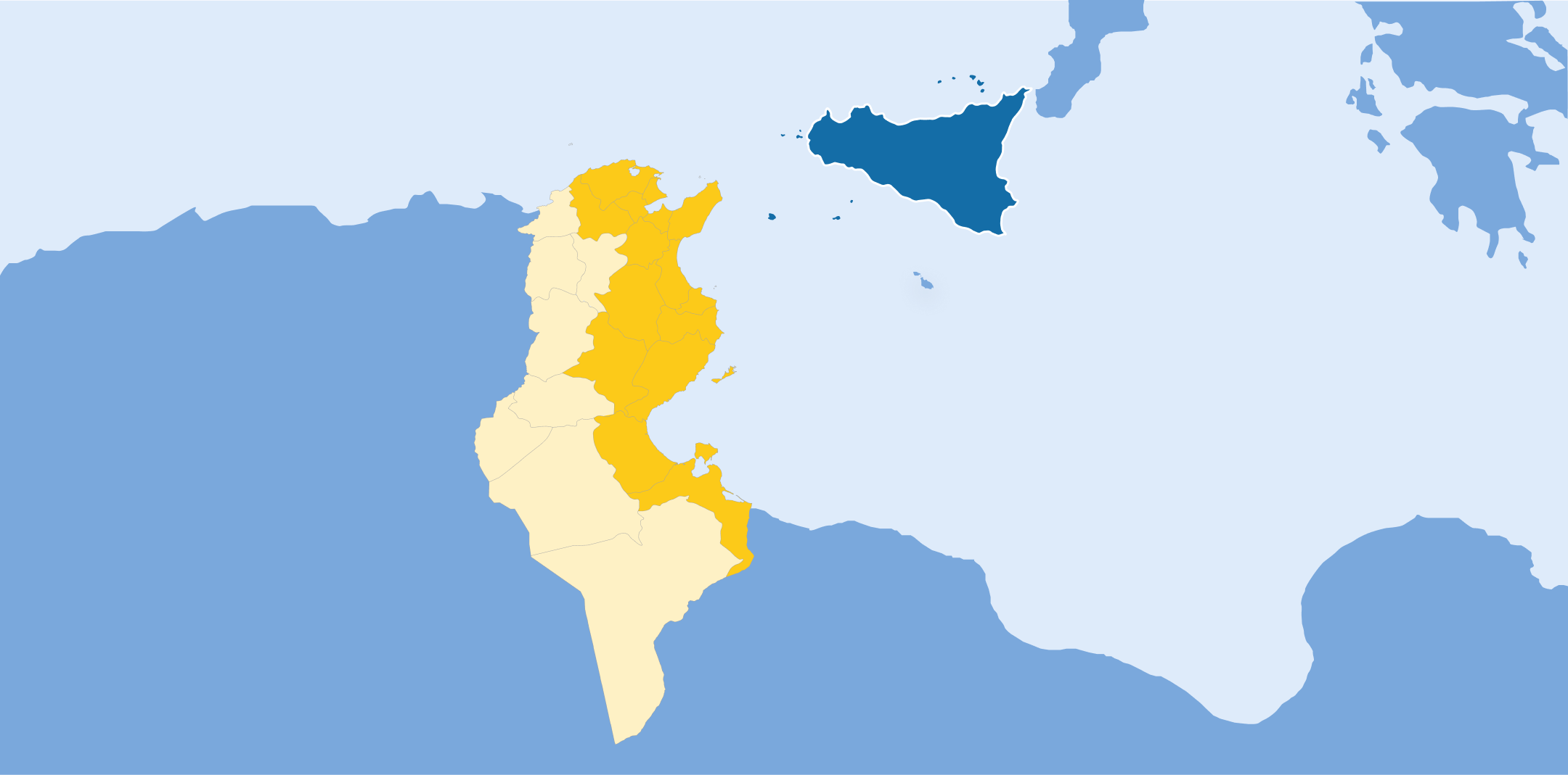 Mappa italia tunisia