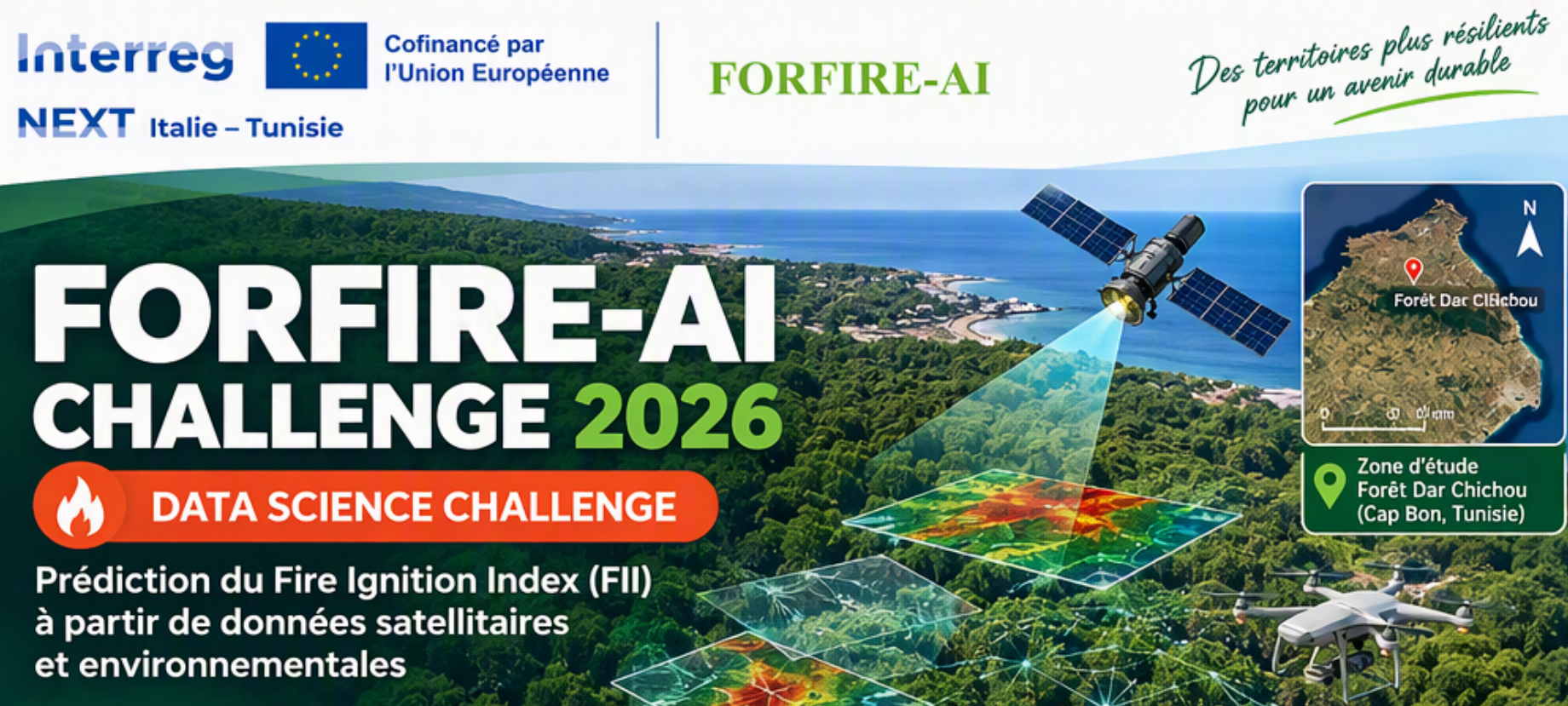 Affiche du FORFIRE-AI Data Science Challenge